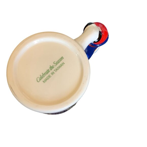 Vtg 1997 Celebrate The Season Christmas Ceramic Mug Elf Figurine Handle NEW NOS - Picture 5 of 8